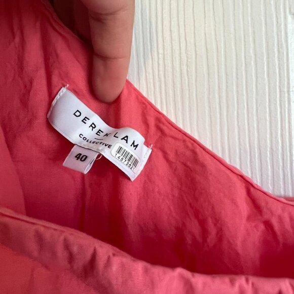 Derek Lam Collective Coral Pink One Shoulder Puff Dress Women's Size 40, US 4 - Picture 5 of 12